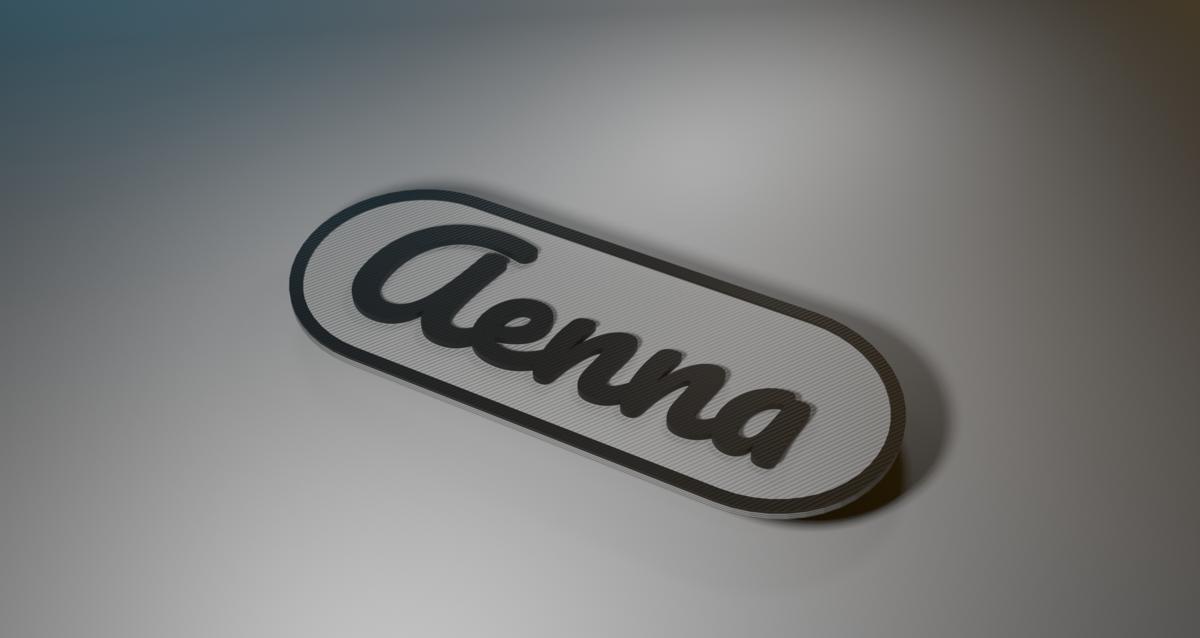 Das persönliche Namensschild für Aenna Das persönliche Namensschild für Aenna