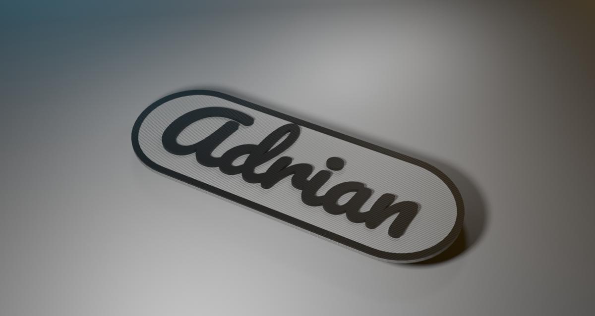 Das persönliche Namensschild für Adrian