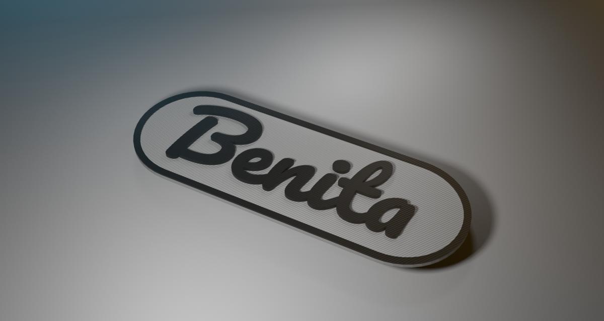 Das persönliche Namensschild für Benita
