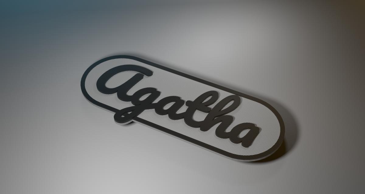 Das persönliche Namensschild für Agatha