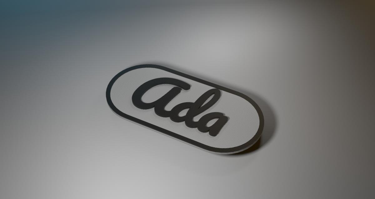 Das persönliche Namensschild für Ada
