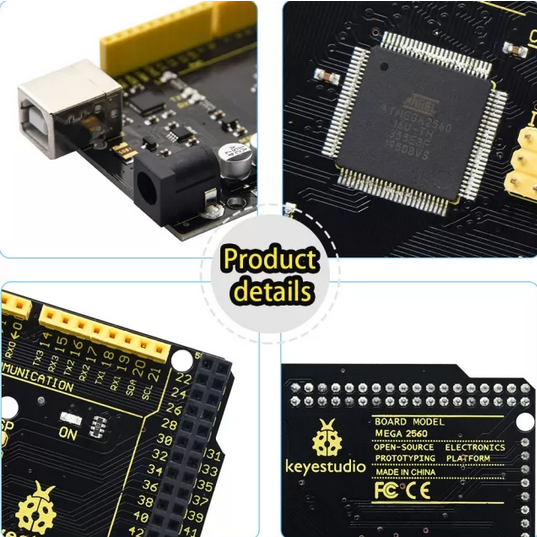 KS0498 - Keyestudio MEGA 2560 R3 Development Board /USB Serial Chip CP2102