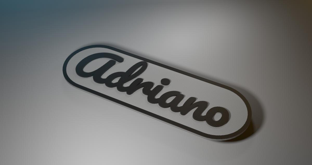 Das persönliche Namensschild für Adriano