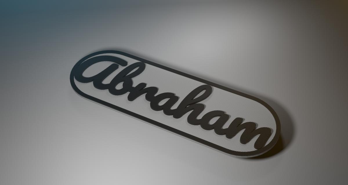 Das persönliche Namensschild für Abraham