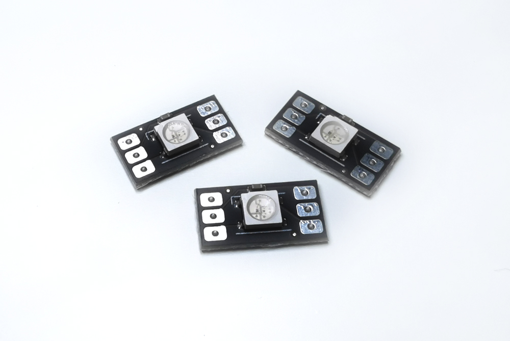 3x Smart RGB mini Platine 9x17 mm mit 1x WS2812B LED