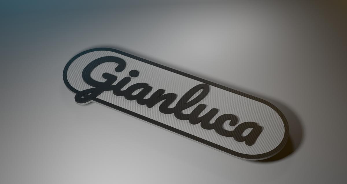 Das persönliche Namensschild für Gianluca